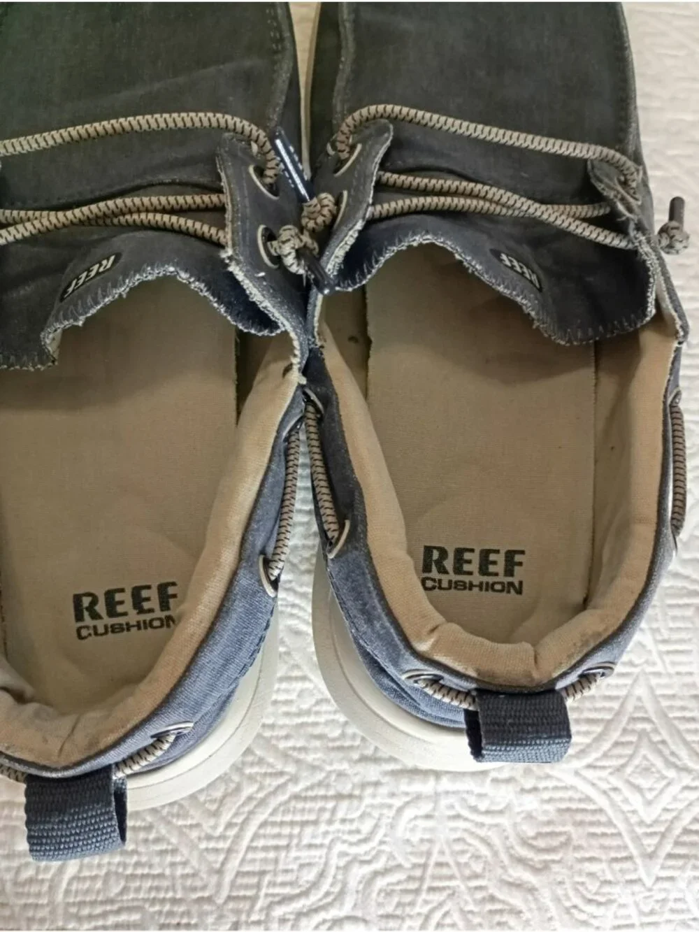 Reef Mens Swellular Pier Slip-On Boat Shoes In Navy Size 11 US